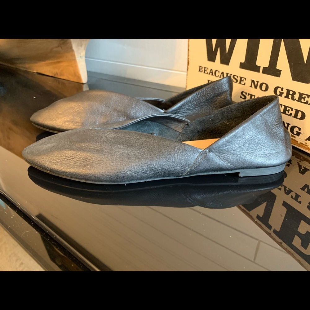 Zara leather flats